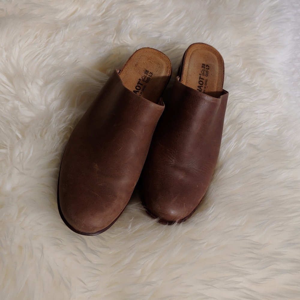 Naot Brown Clog Heels size 38
